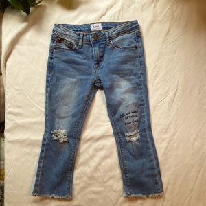 Hudson girls distressed jeans size 4